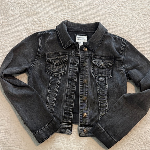 Forever 21 Black Denim Jacket - Picture 6 of 10